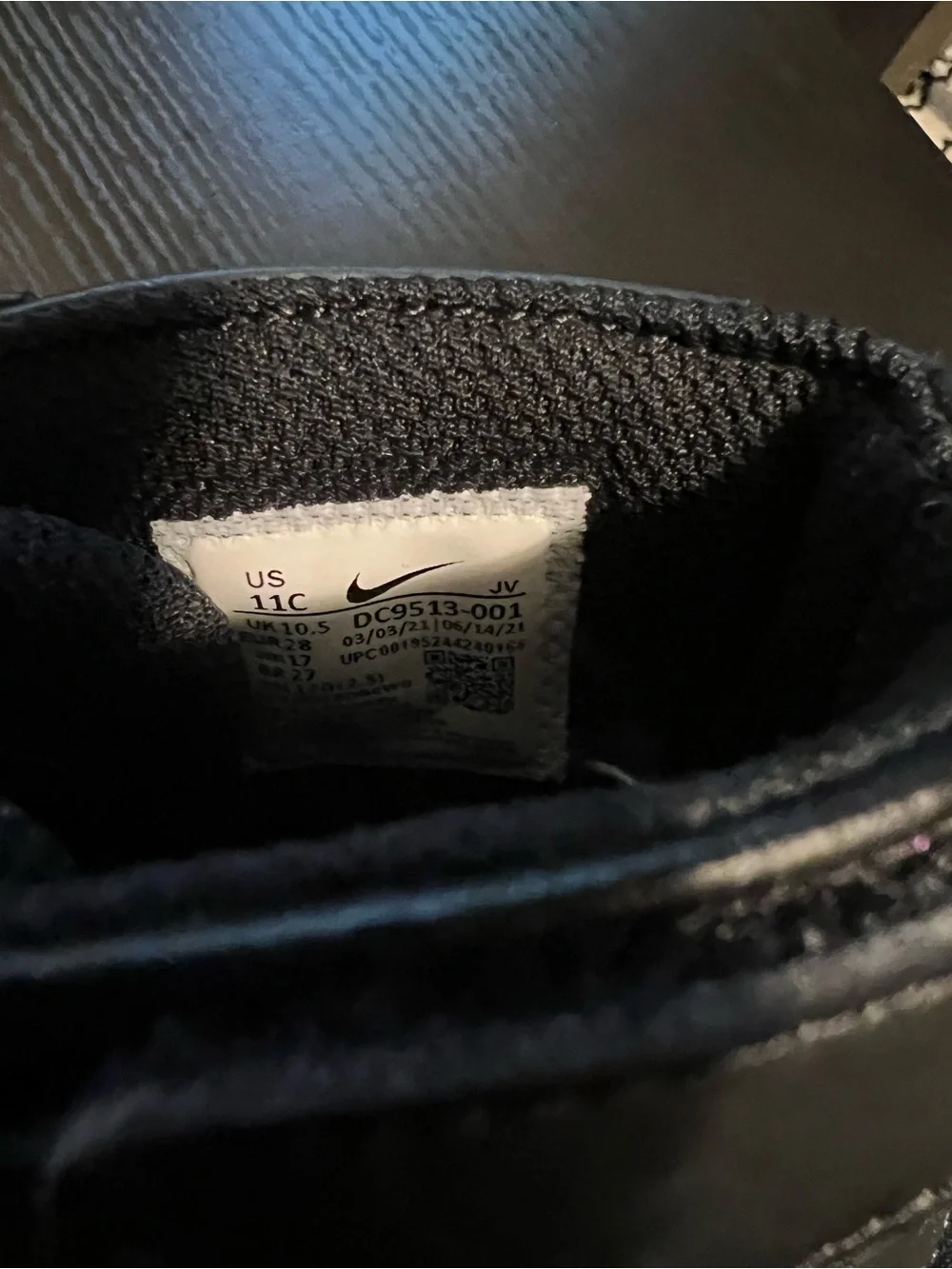 Nike Kids Black High-Top Sneakers with Hook-and-Loop Strap